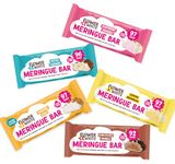 Flower & White | 15 Taster pack Meringue Bars | Low Calorie, Gluten-Free, Vegetarian, Natural Flavours (Raspberry Crumble, Lemon Meringue, Salted Caramel & Caramel Gold) 15x 20g