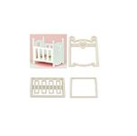 S.Han Plastic Baby Shower Cot Fondant Mould Silhouette Mold Cake Decoration Tools