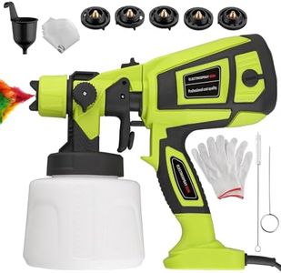 JiGiU Elektrisches Lackierpistole 700W HVLP Farbspritzpistole 1400ML Behälter mit 5 Düsen und 3 Sprühmuster, 120 DIN-s Farbsprühsystem Ideales Farbsprühgerät für Wände Möbel Zäune, Schränke DIY