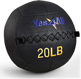 Yes4All Wall Ball - Soft Medicine Ball/Wall Medicine Ball for Full Body Workout and Strength Exercise 20 LB
