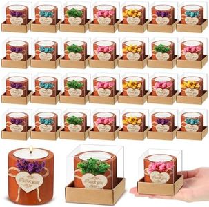 Hillban Wedding Wood Tealight Candle Holders Bulk Wedding Party Favors for Guests Wooden Cylinder Table Centerpiece Bridal Shower Baby Shower Thank You Gifts for Rural Weddings Party Favors(30 Pcs)