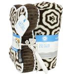 American Kennel Club AKC Paw Print Pet Blanket & Pillow Gift Set, 2 PC, Brown