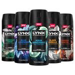 Lynx Find Your Fine Fragrance Bundle 72 Hour Fresh, Odour and Sweat Protection Premium Deodorant Body Spray Infused with Essential Oil for Men, 5x150 ml