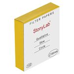 stonylab Qualitative Filter Paper, 100 Packs Slow Flow Rate Cellulose Filter Paper Circles with 10 Micron Particle Retention, 56 mm Diameter