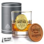 CROWNLY CRYSTAL® Christmas's Gifts Brother Personalised Gifts Whiskey Gifts for Brother Gifts from Sister Brother Birthday Gifts Whiskey Glasses Personalised Whiskey Glass