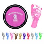 Baby Hand and Footprint Kit by Forever Fun Times | Get Hundreds of Detailed Prints with One Baby Safe Ink Pad | Easy to Clean, and Works with Any Paper or Card | Clean and Safe (Big, Pink)