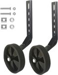 Gugou Adjustable Bicycle Training Wheels Heavy Duty Rear with Stabilizers Mounted Kit for Kids Boy Girls Suitable for 12 14 16 18 20 inch Children's Single Speed Bikes (Black)