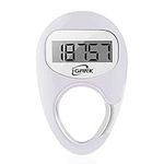 iGANK Simple Walking Pedometer Step Counter for Men Women Kids (White)