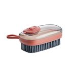 KEPLOL Scrub Brush with Soap Dispenser Good Srubber Cleaner for Dish Sink Pan Pot Washing and Cleaning, Bathroom, Kitchen, Soft Laundry Clothes and Shoes Scrubbing Brush (1PCS, Orange)