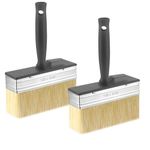 2PCS Deck Paint Brush Set,6" Block Brush Set,Fence Paint BrushesShed and Fence Brush, Masonry Paint Brush, Wallpaper Brush for Wood Timber Block Gloss Wall Furniture Painting