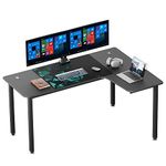 Eureka Ergonomic L Shaped Gaming Desk, 61 Inch Computer Corner Desk, Modern Office Study Writing Desk, Home Gaming Table with Mouse Pad & Cable Management, Sturdy Metal Frame, Easy to Assembly, Right