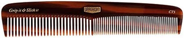 Uppercut Deluxe CT5 Tortoise Shell Comb - Easy to Use, Pocket Sized - Grip It & Slick It