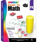 Spectrum Hands-On Preschool Math Workbook—Dry-Erase Counting, Patterns, Shapes PreK Activity Book for with Dry-Erase Pen, Cut-Out Manipulatives (96 pgs)