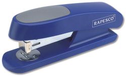 Rapesco RR7260L3 Sting Ray Half Strip Stapler, 20 Sheet Capacity, Blue