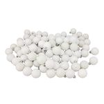 Northlight 96ct Winter White 4-Finish Shatterproof Christmas Ball Ornaments 1.5" (40mm)