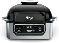 Ninja AG300 4-in-1 Indoor Grill with 4-Quart Air Fryer with Roast, Bake, and Cyclonic Grilling Technology