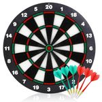 Safety Dart Board, Soft Dart Board Set for Adults, Dart Board with Stand,with 6 Soft Tip Darts, Very Suitable for Family Gatherings, Parties, Birthdays, Outdoor Activities, Bars