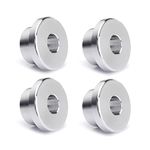 Solid Billet Handlebar Riser Bushings for Harley Softail Dyna Sportster 1984-2016 (Silver)