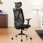 Green Soul|Zodiac Superb|Office Chair|Flybird Ergonomic Design|2D Adjustable Armrests|Synchro Multi-Tilt Lock Mechanism|Adjustable Lumbar Support |Nylon Frame|No Seat Slider (Full Black) with Warranty