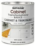 Rust-Oleum 372007 Transformations Basics Cabinet & Trim Paint, Quart, Pure White, 32 Fl Oz (Pack of 1)