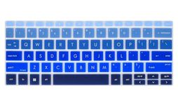 CaseBuy Keyboard Cover for HP EliteBook 840 845 G9 G10 14" 2023 2022 & EliteBook 830 835 G9 G10 13.3" Laptop US Keyboard Protector Skin -Gradual Blue