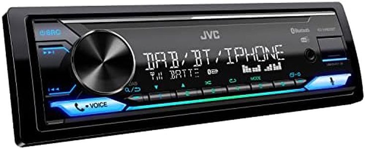 JVC KD-X482DBT USB Car Radio with DAB+ & Bluetooth Hands-Free Kit (USB, AUX-in, 3 x Pre-Out 2.5 V, Amazon Alexa, Sound Processor, 4 x 50 W, VAR Lighting), Black