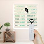 ZEBRA BLINDS motorized Zebra Roller Blinds, Work with remote control, Rechargeable Motorized Blinds, Electric Day and Night Blind(120cm, Cream)