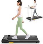 UREVO Under Desk Walking Pad Treadmill 2 in 1-4 MPH Speed, 2.5 HP 40 dB Quiet Motor (for Apartment), 5-Layer Non-Slip Belt, Smart App (Music/Competition), Remote/LED Display, Ideal for Home & Office