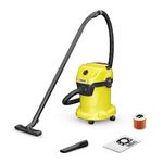 KARCHER Wd 3 V-17/4/20 |17 litres Capacity|Blower Function|4 M Cable with 2 M Suction Hose| Efficient Cleaning Wet and Dry Vacuum Cleaner, Yellow