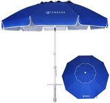 AMMSUN 8FT Large Beach Umbrella wit