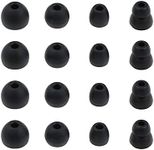 EMSea 16pcs Ear Tips Compatible with Powerbeat Pro/3 Earphones 4 Sizes Black