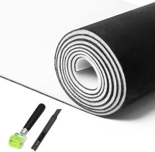 Black Suede Headliner, 120" L × 60" W with Foam Backing, Auto Interior Roof Replacement Material for Car, SUV, Boat, Pickup, Truck, RV, Home Repair/DIY Headliner Fabric