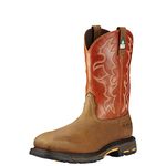ARIAT Men's Workhog Wide Square CSA Composite Toe Work Boot Western, Dark Earth/Brick, 11