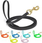 Viper Biothane K9 Working Dog Leash Waterproof Lead for Tracking Training Schutzhund Odor-Proof Long Line with Solid Brass Snap for Puppy Medium and Large Dogs 0.62 in Wide by 15 ft Long Black