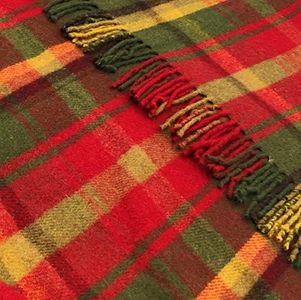 Tartan Tweeds of Scotland Scottish clans – Modern rugs /blanket - 100% Wool Rug/Blanket Outdoor Blanket (Dark maple)