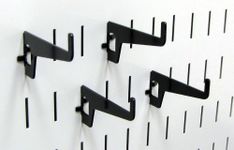 Wall Control 10-HL-102 B 2-7/8" Long Reach Slotted Pegboard Hook Pack for Wall Control Pegboard Only, Black