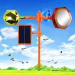 Supvox® Outdoor Solar Bird Repellent - 360° Rotatable Bird Deterrent Device with Horn High Decibel/Multi-Warning Sounds - Bird Detector/Bird Reflectors - Pigeon Repellent for Balcony, Garden, House