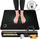 24 x 35in Earth Grounding Mat Kit for Full Body Energy & Wellness Support - Grounding Mat for Bed That Reduces Fatigue & Stress - Carbon Infused Sleep Grounding Pad for Daily Use with 15 Foot Cord