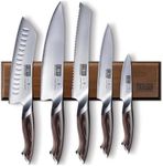 HOSHANHO 6 Piece Kitchen Knife Set, Professional Chef Knife Set, Stainless Steel Kitchen Knife Set with Magnetic Knife Holder