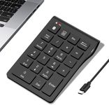 Bluetooth & Wireless & USB Number Pad 3 in 1 Rechargable - Numeric Keypad 22 Key Keyboard for Laptop Data Entry, Accounting, 10 Key Numpad Compatible with MacBook ChromeBook Notebook Surface Pro etc.