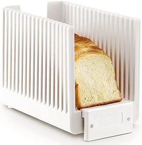Bread Slicer for Homemade Bread Loaf Bagels, Bread Slicing Guide Easy to Clean Flodable and Campact Bread Cutter without BPA