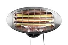 Heatlab 2KW Water Resistant Infrared Electric Garden Outdoor Indoor Patio Heater - 3 Power Settings (Wall Mounted Heater)