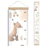 Échelle de croissance avec cadre - Quality Vinyl Baby Growth Height Chart, Wall Decor for Kids, Child Toddler Boys Girls, Hangable and Removable Waterproof Measuring Wall Ruler