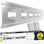 E-Track Rail, Vertical, Galvanized, 10' 3PK