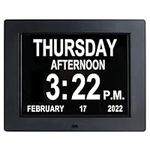 Digital Day Calendar Clock 8 Inch Digital Clock Large Display with Date and Day for Elderly, Alzheimer's Dementia