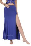 The Dance Bible Girls Handcrafted Stylish Slit Belly Dance Costume Skirt (Blue)