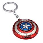 Mistazzo Captain America Revolving Rotating shield Metal Keychain Key Ring For Boys Girls Men Women Car Bike (Revolving Captain America)