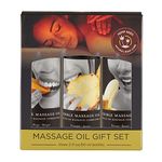 Hemp Seed Skin Care Tropical Edible Massage Oil Gift Set - 3 Oils, 2oz each