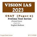 Vision IAS CSAT (Paper-2) prelims Test Series (1 to 13)2023 English Medium