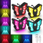 LOFTEK Butterfly Night Light - Motion Sensor LED Rechargeable Night Light for Kids, Wireless Magnetic Wall Sconce for Bedroom, Bathroom, Nursery, Cabinet, Stairs, Hallway, Halloween Xmas Gift, Black 4